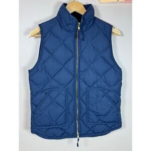 J. Crew Navy Quilted Puffer Down Waterfowl Insulation Quiet Luxury Preppy Small
